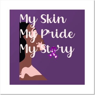 Black Woman with Vitiligo My Skin My Pride My Story Vitiligo Awareness and Acceptance Posters and Art